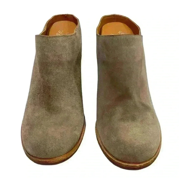 KORK-EASE Challis Women’s Mustang Gray Suede Chunky Heel Mules 10 M/ 42 - Picture 3 of 12